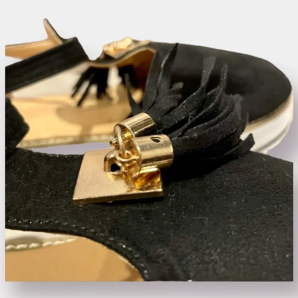 NEW Black Tassel Platform Shoes